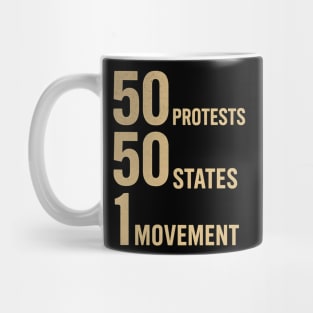 50501: 50 Protests 50 States 1 Movement Vintage Grunge Activist Design Mug